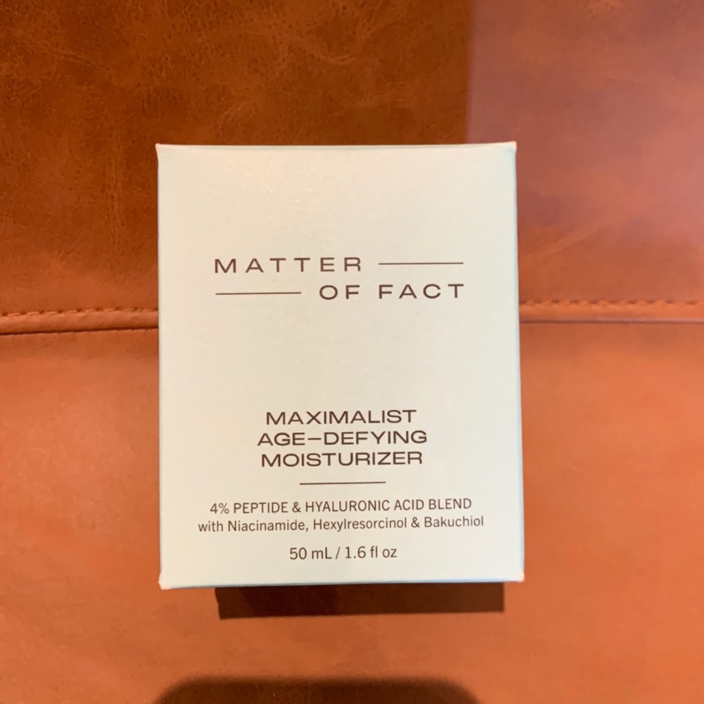 Never used: Matter of Fact Maximalist Age-Defying Moisturizer